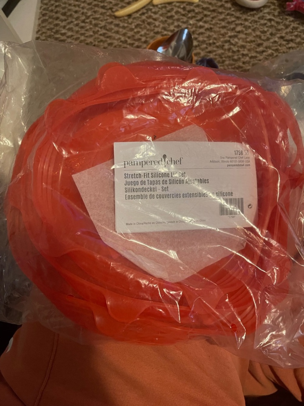 Pampered Chef Sulicone Lid Set New